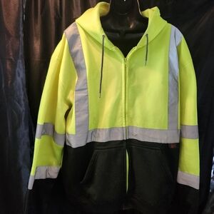 High-Visibility Yellow and Black Men's Cloth Jacket